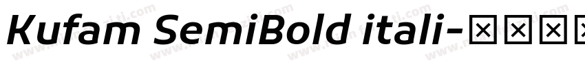 Kufam SemiBold itali字体转换